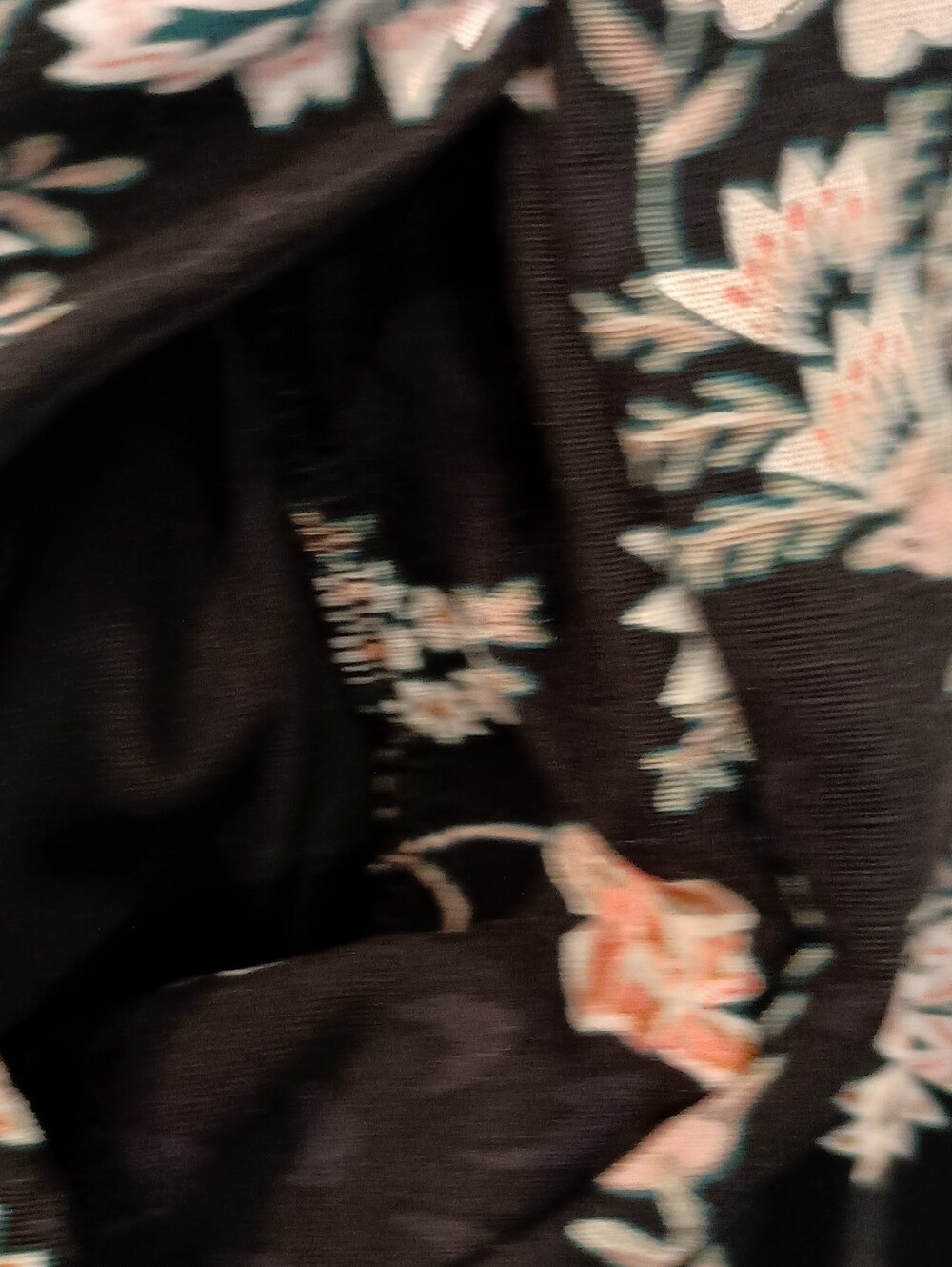 Maurices Black Floral Maxi Jumpsuit with Pink and Cream Blooms - Picture 11 of 12